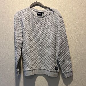 Men's Quilted Crewneck Sweatshirt - Light Gray